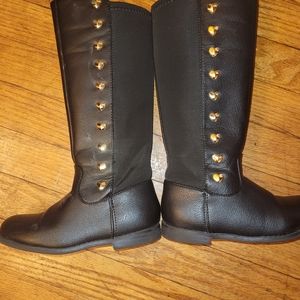 Michael Kors Girls Black Riding Boots